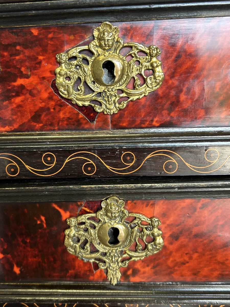 Antwerp Tortoiseshell Table Cabinet, Late 17th Century, Circa 1700 - Flanders - Antwerp  -photo-8