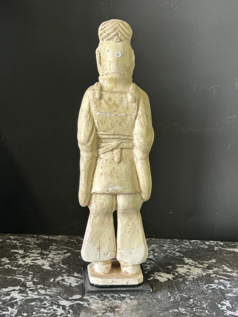 Sculpture statue funéraire en céramique de la Chine époque Sui ( 581-618) -dynastie Tang N°1-photo-3