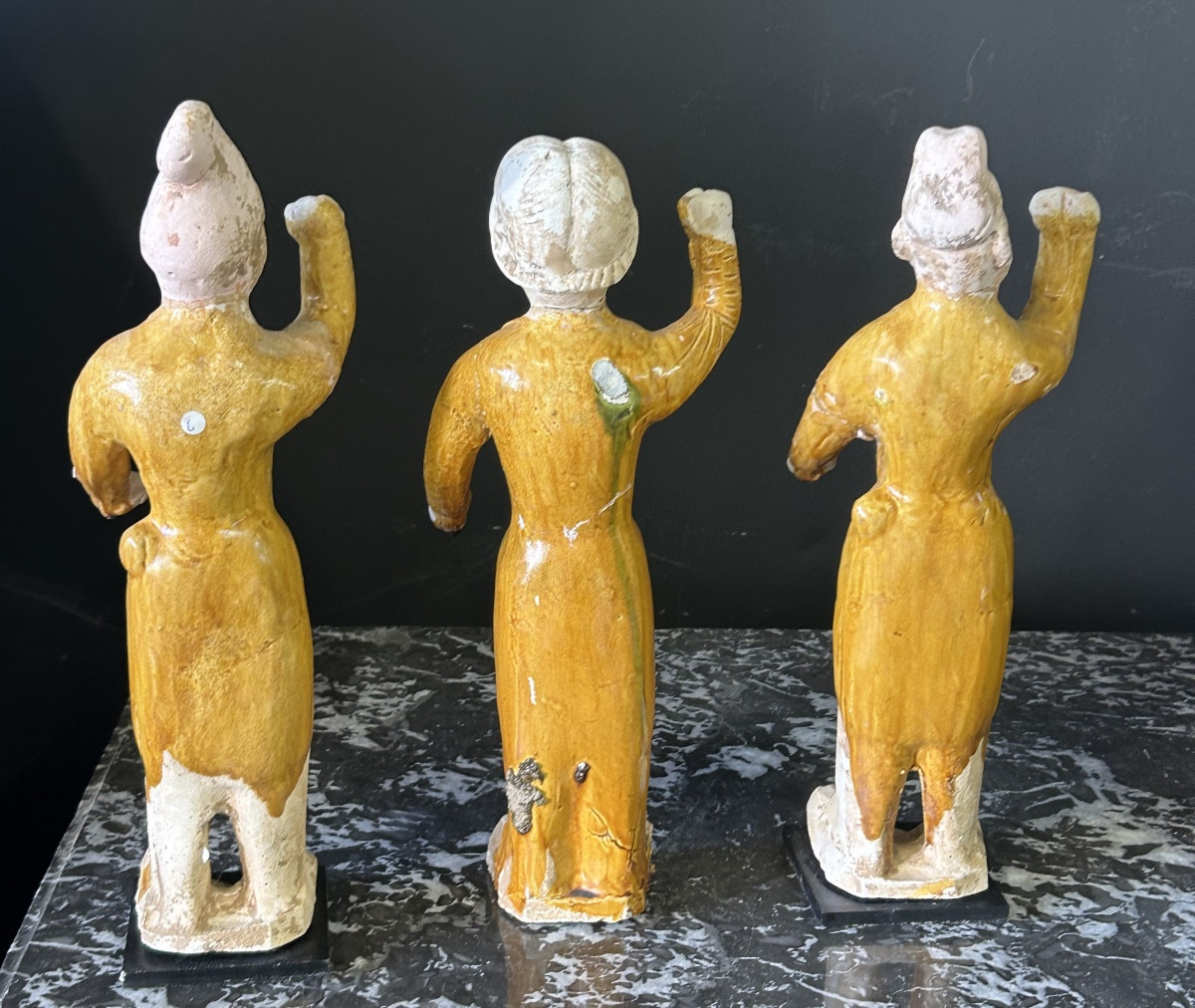 Statuettes Set Of Three Grooms Ceramic From China Tang Period (618-907) Dynasty-photo-4