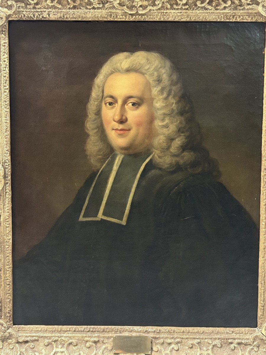 Portrait Of A Magistrate From The 18th Century - Oil On Canvas Gm Crespi (1671-1748)-photo-2