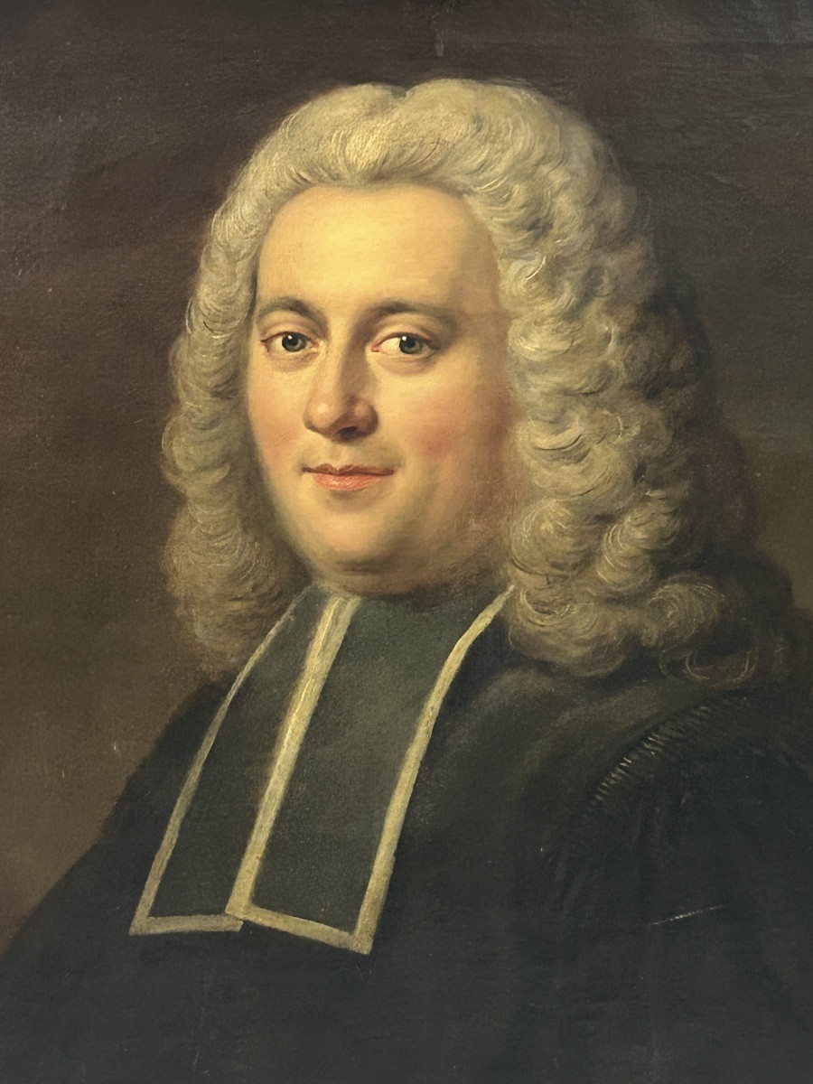 Portrait Of A Magistrate From The 18th Century - Oil On Canvas Gm Crespi (1671-1748)-photo-3