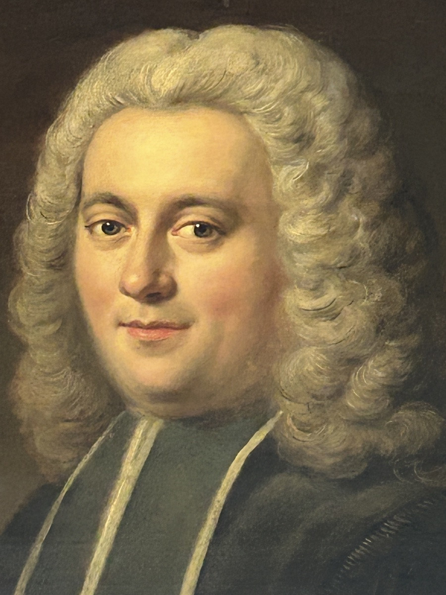 Portrait Of A Magistrate From The 18th Century - Oil On Canvas Gm Crespi (1671-1748)-photo-4