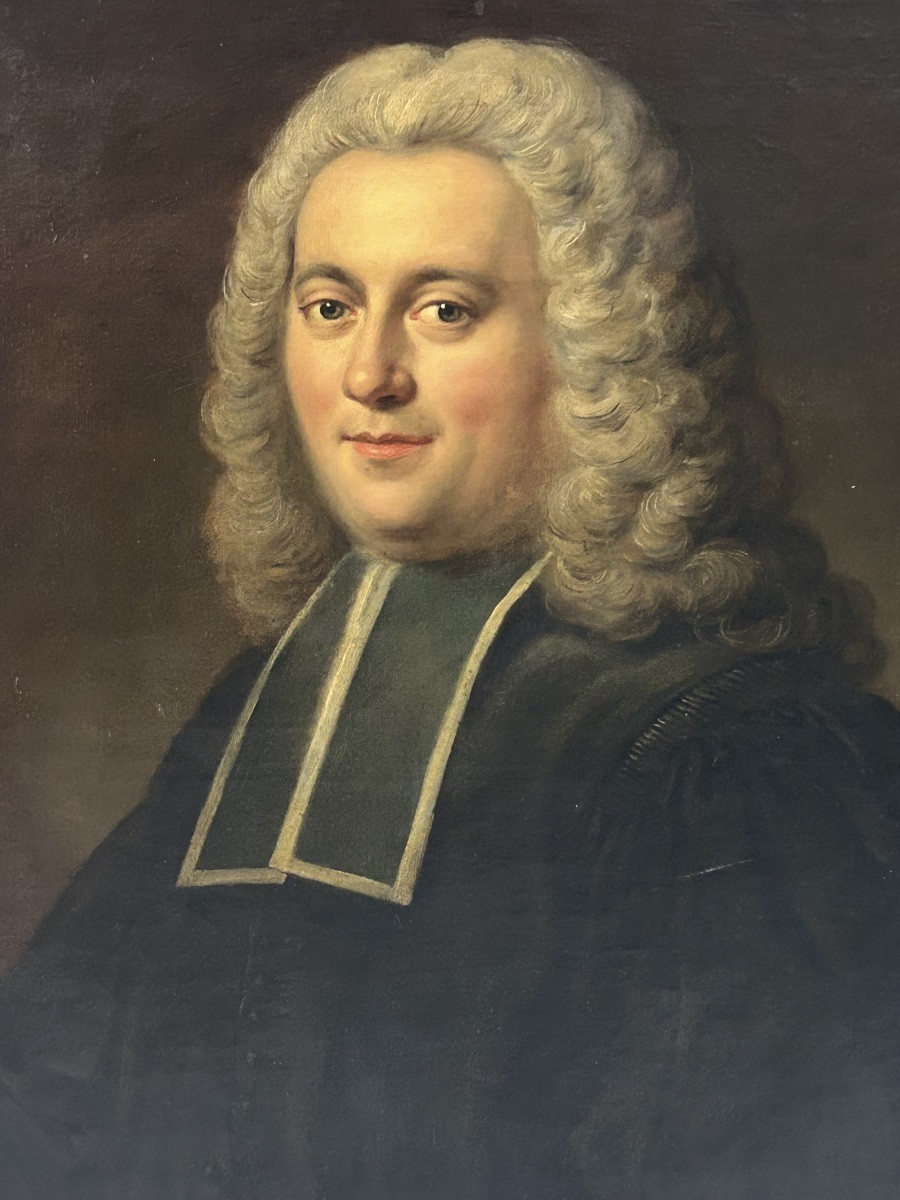 Portrait Of A Magistrate From The 18th Century - Oil On Canvas Gm Crespi (1671-1748)-photo-1