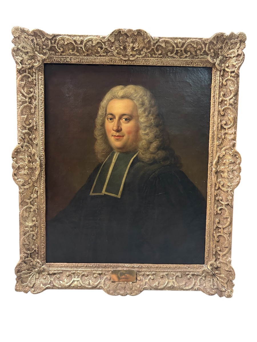 Portrait Of A Magistrate From The 18th Century - Oil On Canvas Gm Crespi (1671-1748)-photo-2