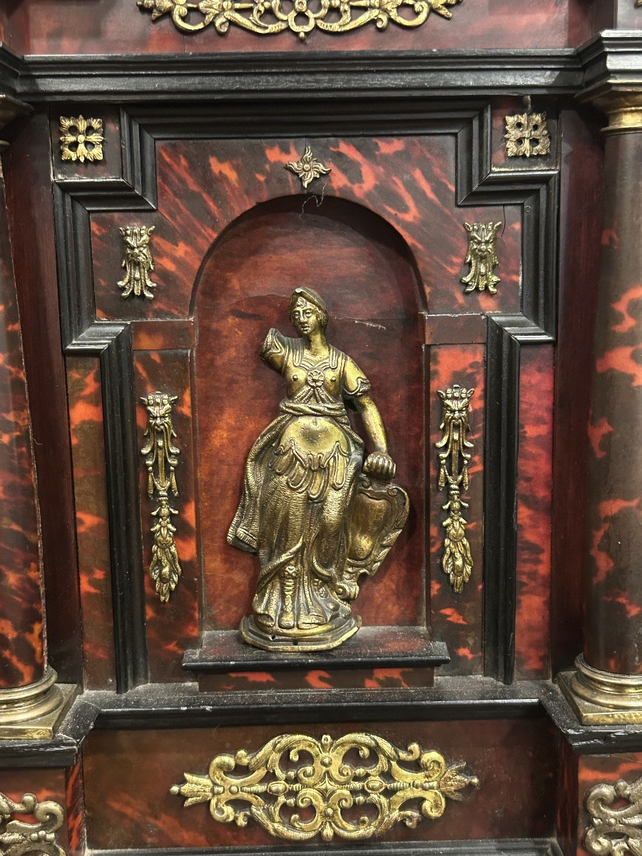 Cabinet de table Anversois en écaille d’époque Fin XVIIème vers 1700 - Flandre- Anvers  -photo-6