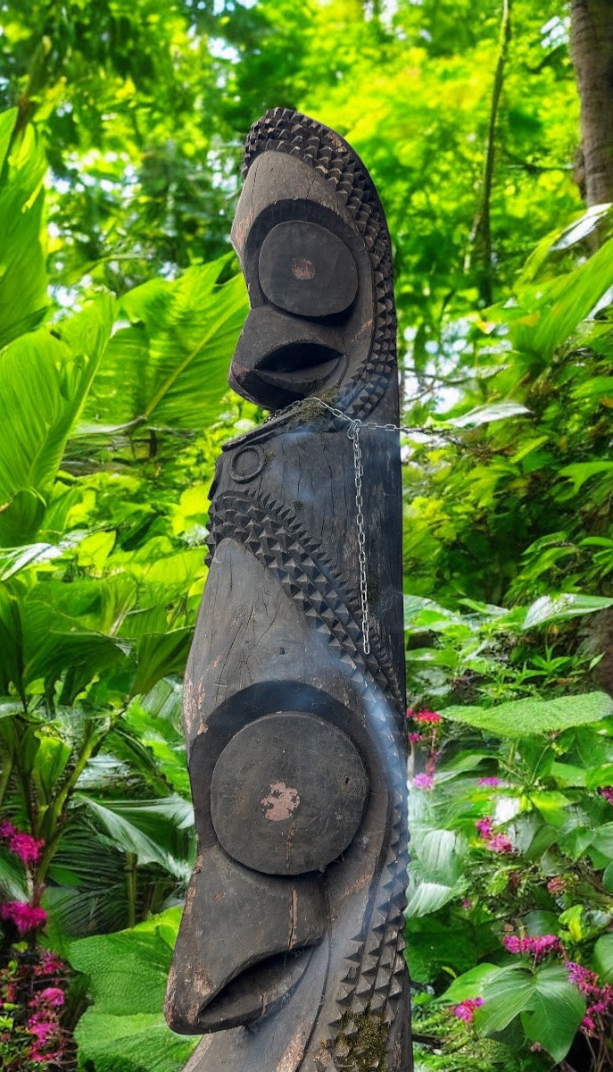 tambour d’Ambrym, tambour à fente Vanuatu, totem, art tribal, art océanien, océanie, H 380 cm-photo-4
