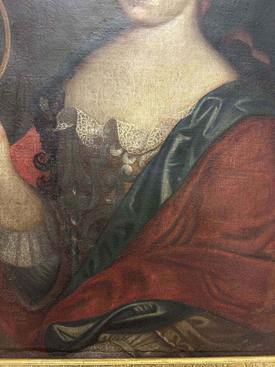 Portrait Of A Woman From The 17th Century Presenting A Miniature Of Her Child -photo-7