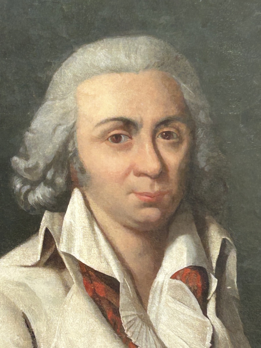Presumed Portrait Of Monsieur Dulong (1785-1838) Oil On Canvas From The Directoire - Empire Period -photo-2