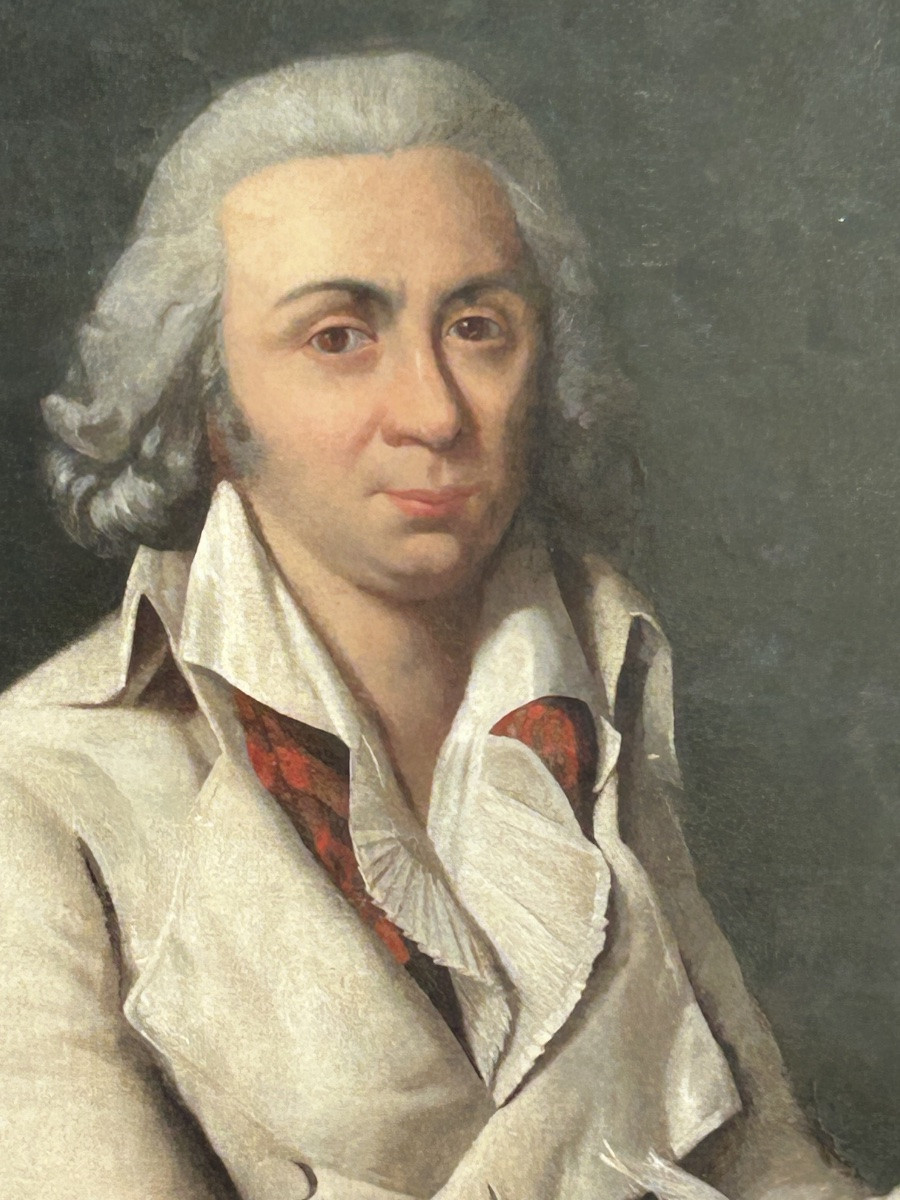 Presumed Portrait Of Monsieur Dulong (1785-1838) Oil On Canvas From The Directoire - Empire Period -photo-4