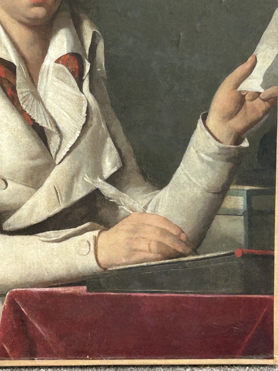 Presumed Portrait Of Monsieur Dulong (1785-1838) Oil On Canvas From The Directoire - Empire Period -photo-5