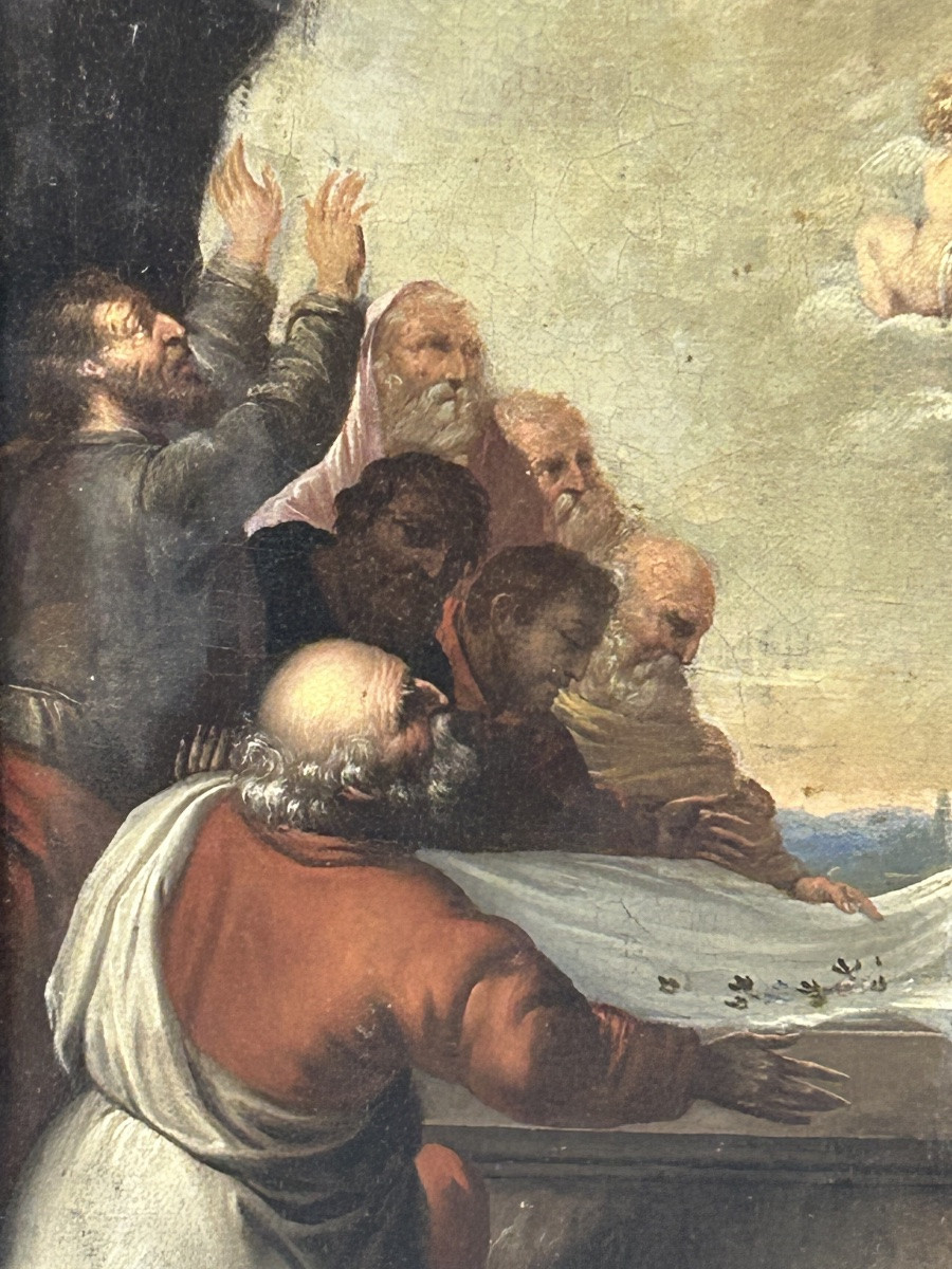 École Flamande du XVIIème - l’Assomption de la Vierge - toile marouflée sur panneau de chêne -photo-4