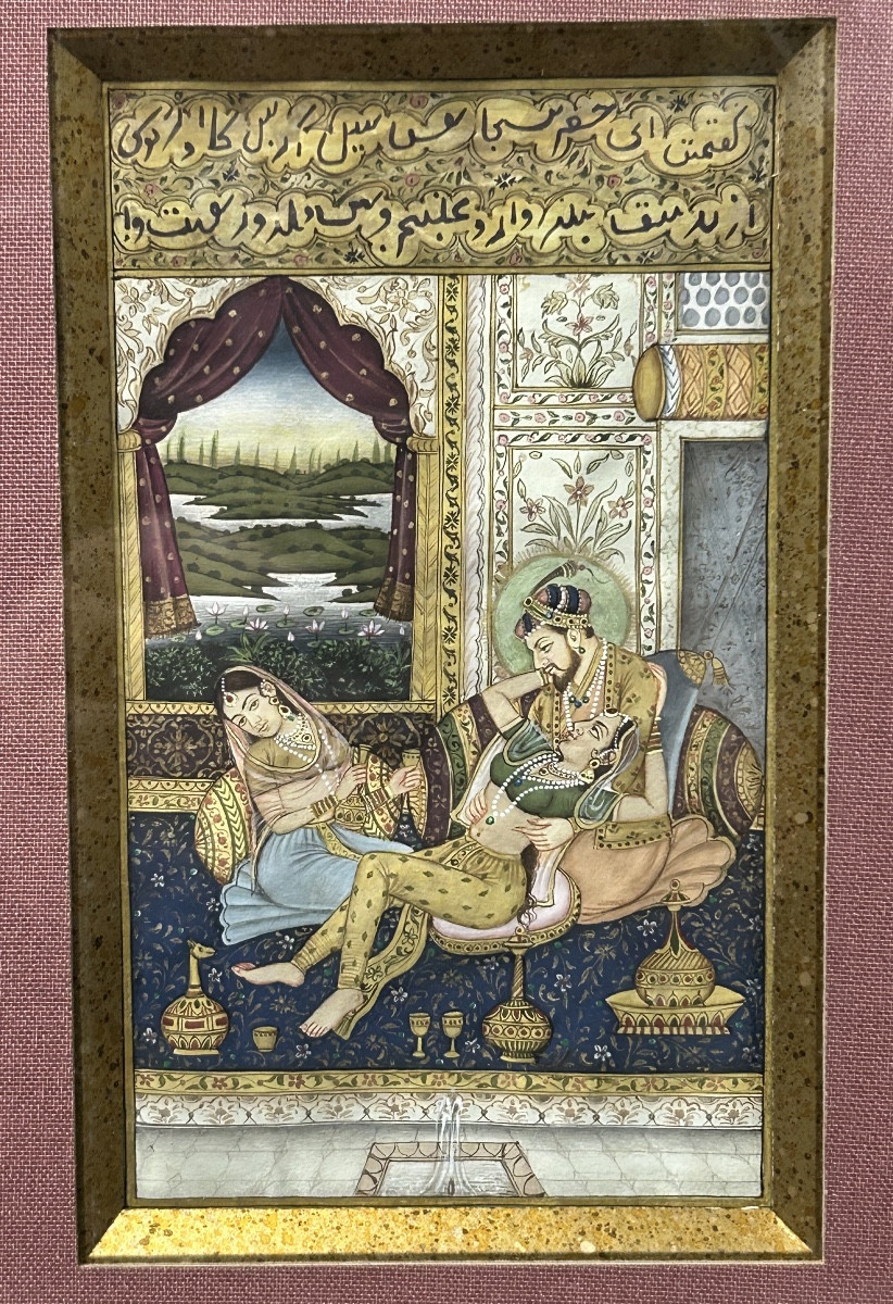 India - Ancient Persia Miniature Gouache On Manuscript Page 19th Century Iran 