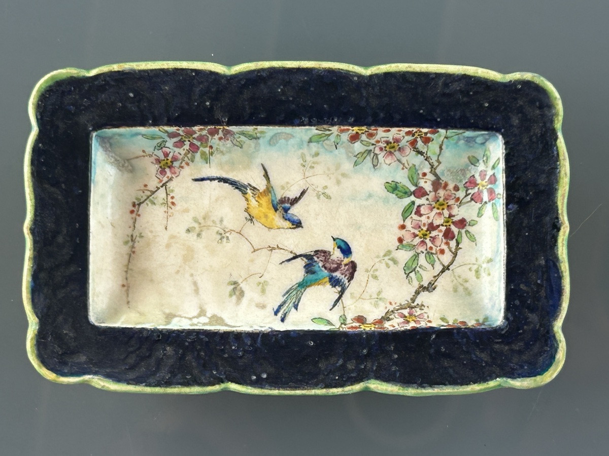 Théodore Deck - Earthenware Ashtray With Bird Decoration - Ceramic -photo-7