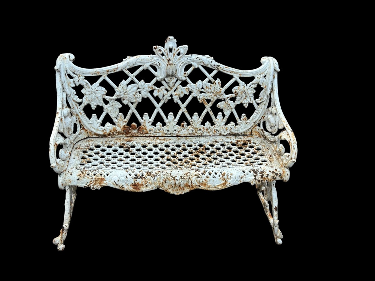  Victorian Style Cast Iron Garden Bench From The Late 19th Or Early 20th Century - Bench -photo-2