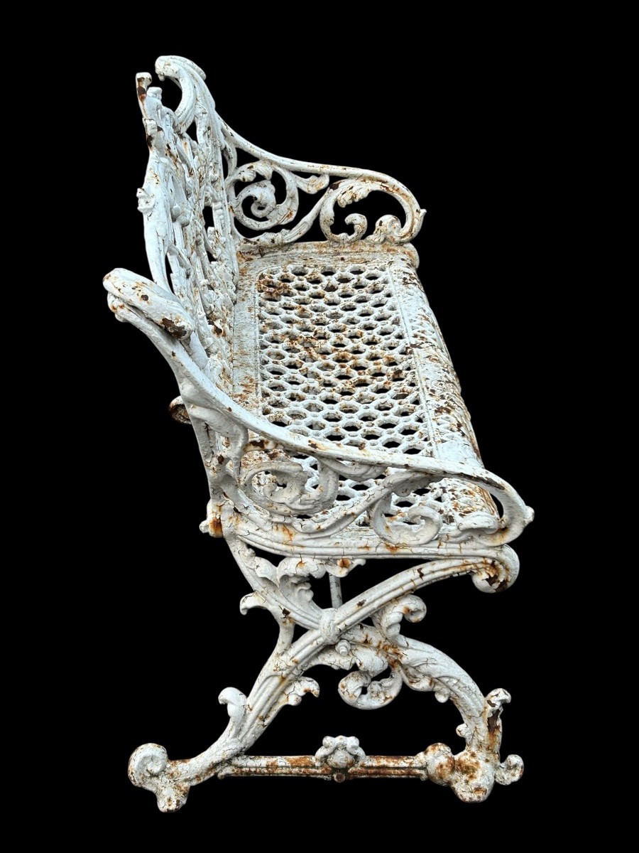  Victorian Style Cast Iron Garden Bench From The Late 19th Or Early 20th Century - Bench -photo-2