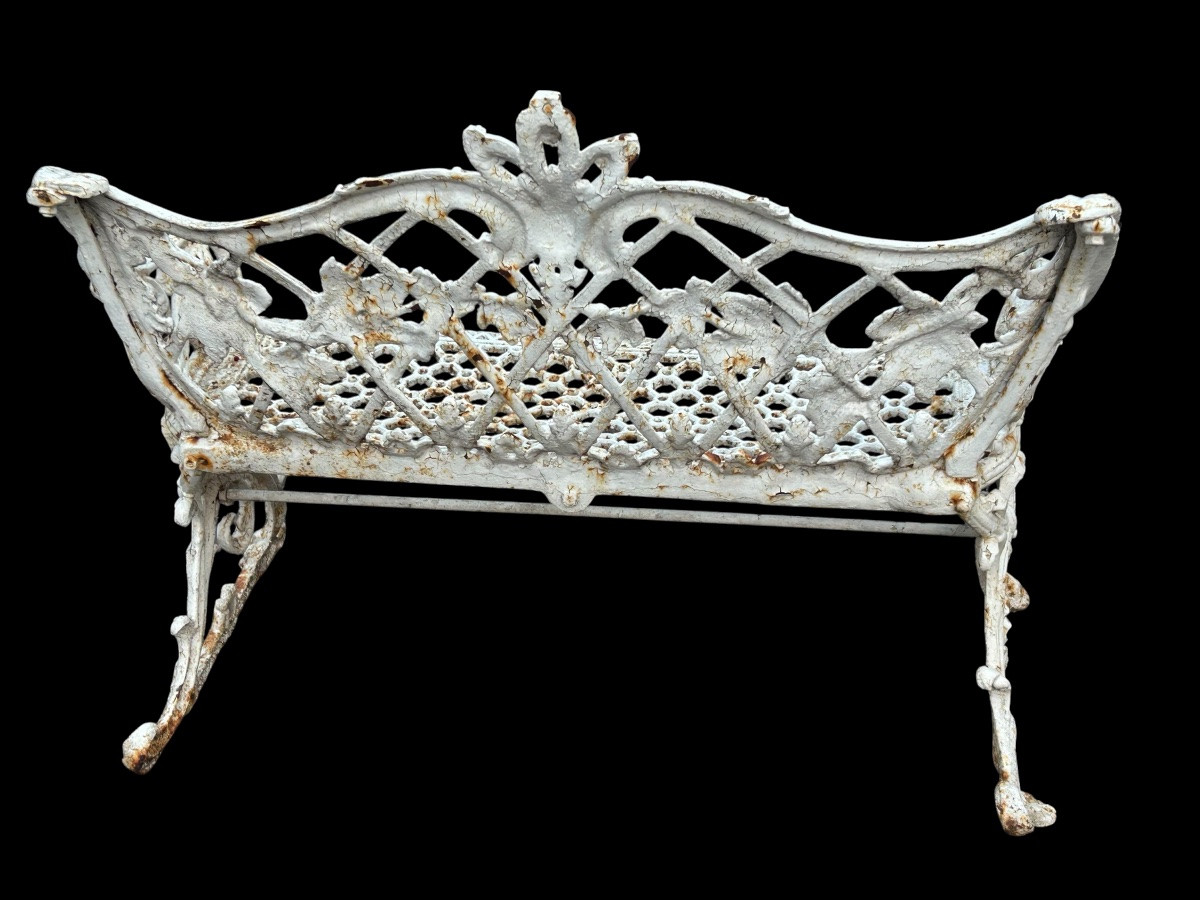  Victorian Style Cast Iron Garden Bench From The Late 19th Or Early 20th Century - Bench -photo-3