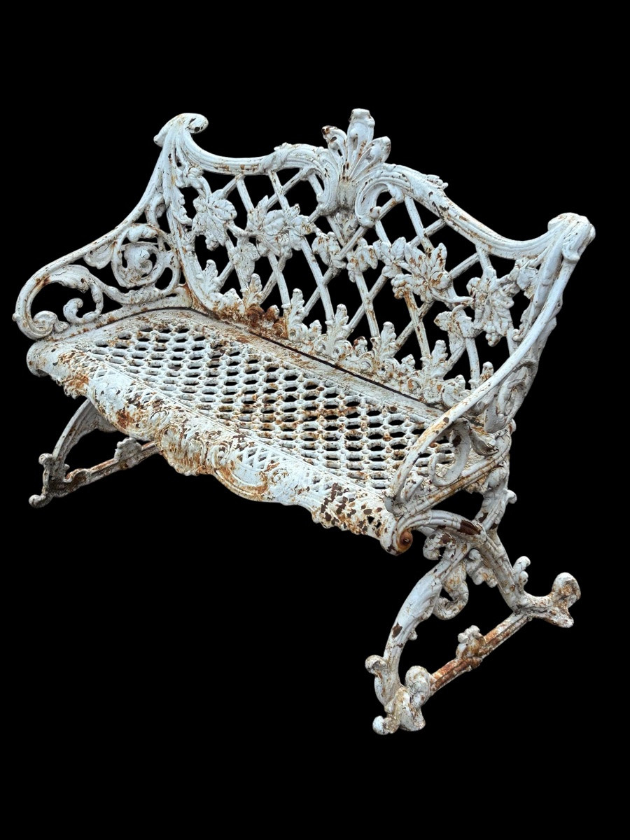  Victorian Style Cast Iron Garden Bench From The Late 19th Or Early 20th Century - Bench -photo-5