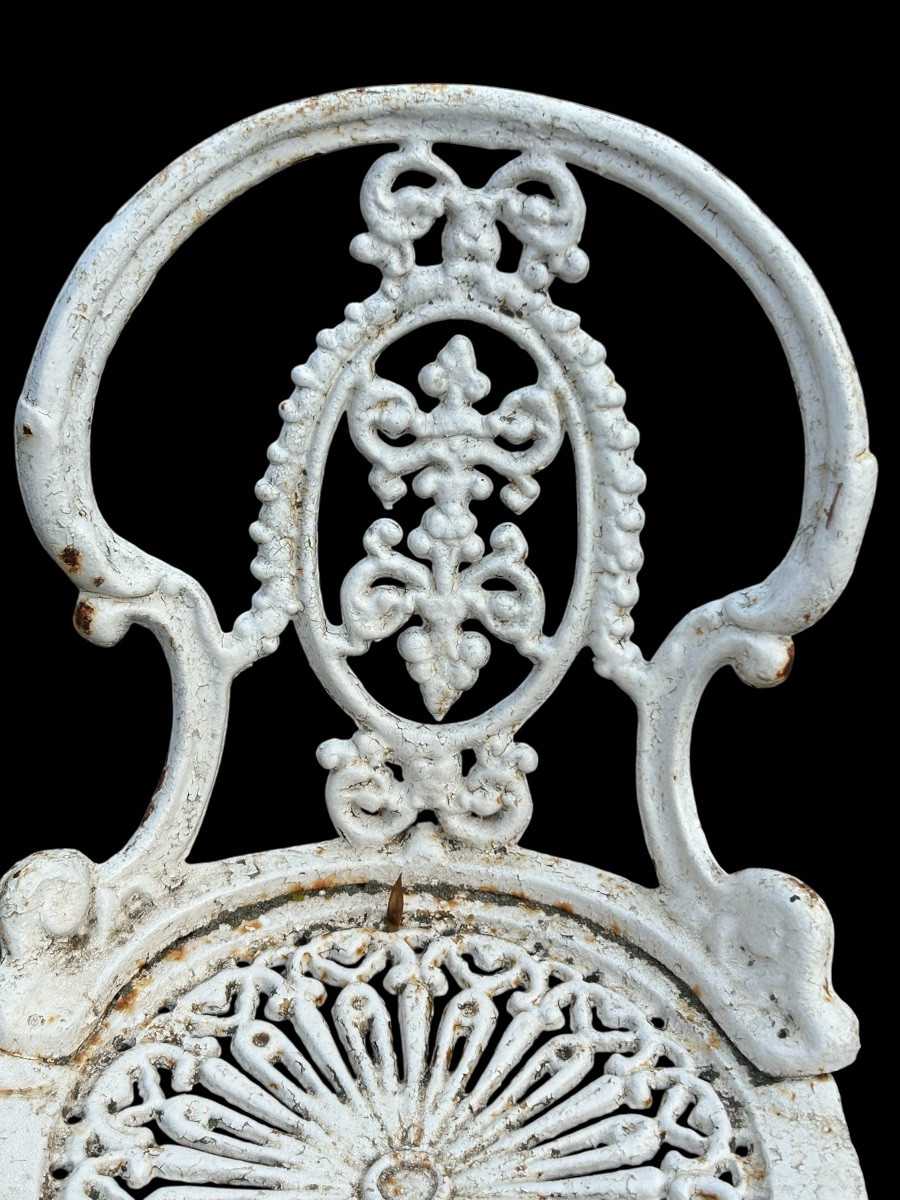 Set Of Four Victorian Style Cast Iron Garden Chairs Circa 1900 -photo-1