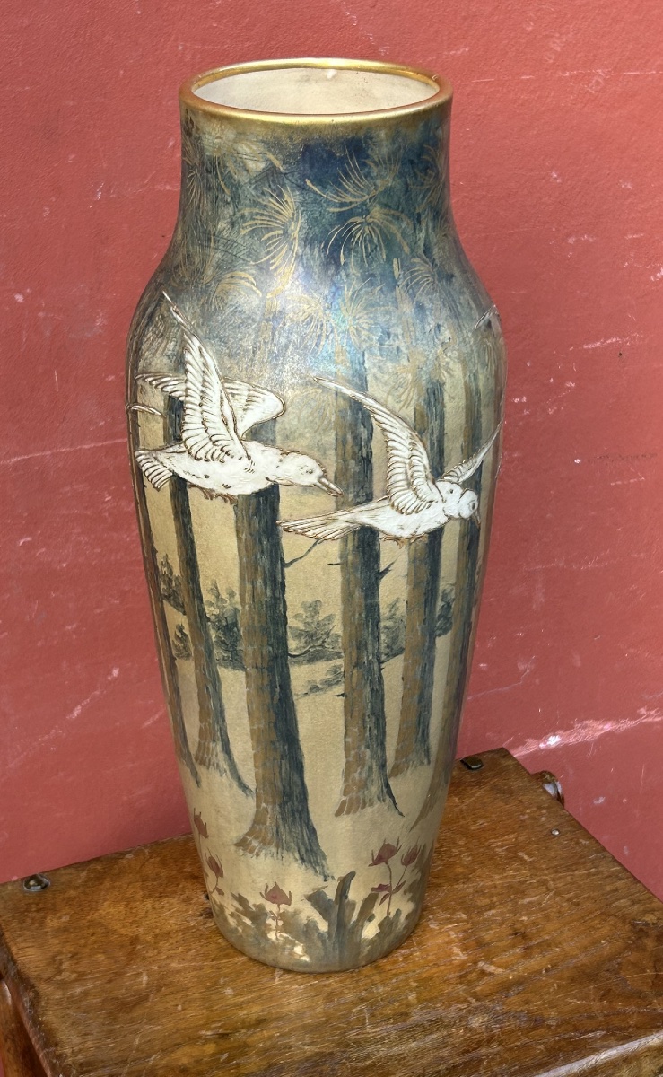 Important vase art nouveau par Paul Dachsel Turn Teplitz made in Austria - Autriche  Amphora -photo-2