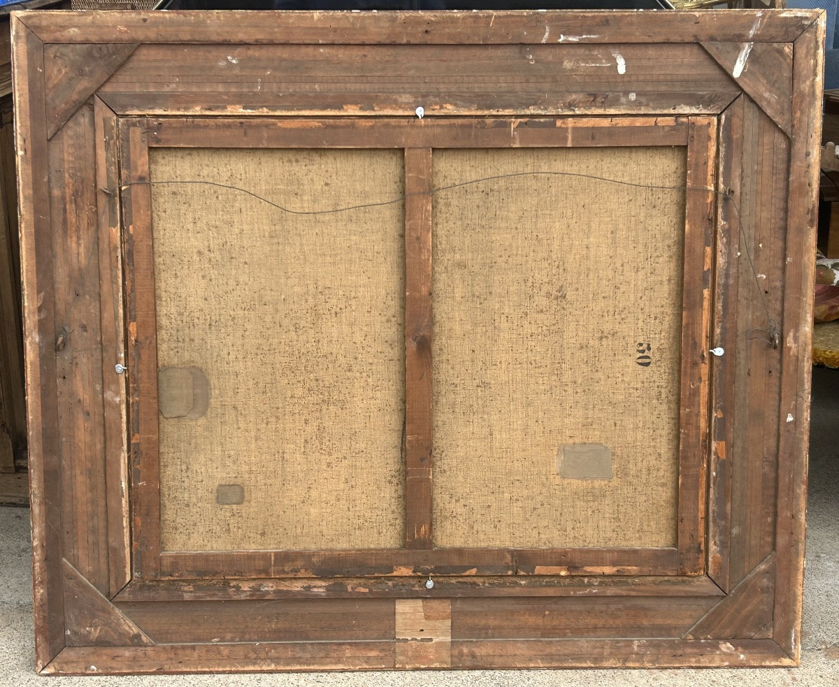 Grand tableau scène mondaine Parisienne ou réception élégante de la fin du XIXéme ou début XXém-photo-8