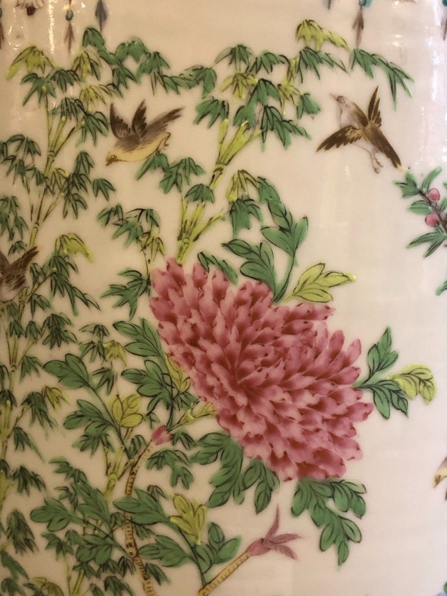 Grande Paire De Vases En Porcelaine De Chine Canton époque XIXème H 64 Cm-photo-6