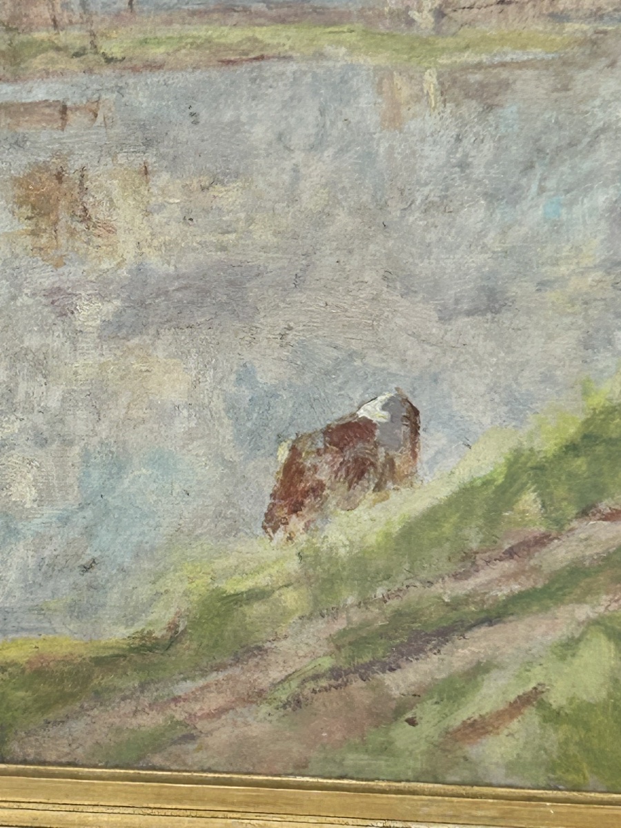 Pierre Eugène Montezin (1874-1946) Oil On Cardboard - Lake Landscape -photo-3