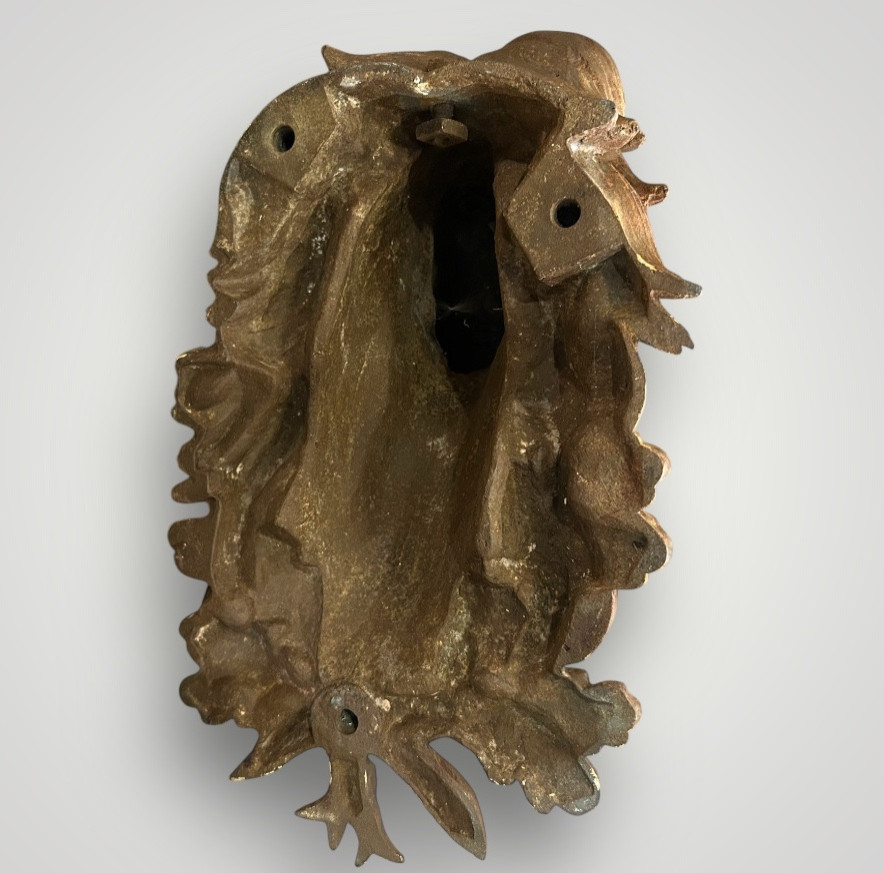 Tête de cheval en fonte val d’osne enseigne de boucherie haras écurie du XIXéme H 60 cm-photo-5