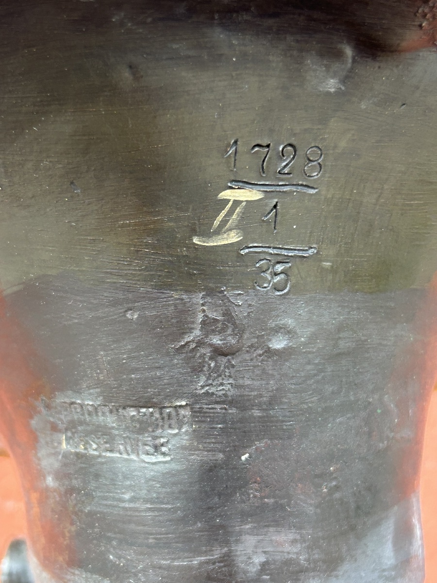 Arthur Waagen (1833-1898) d’après - beauté orientale buste en terre cuite polychrome XIXéme -photo-5