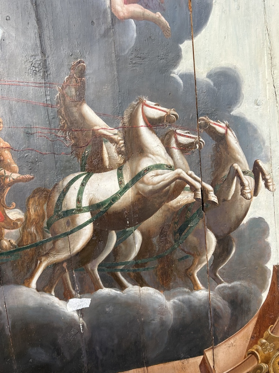 Ceiling Painting, Mythological Scene, Triumph Of Apollo, 17th Century, Painting On Wood -photo-6