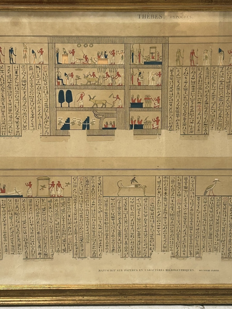 Rare Large Engraving Describing Egypt During Napoleon's Expedition - Circa 1820 Empire-photo-4