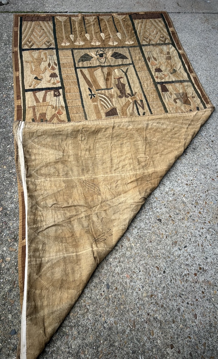 Tapisserie ou tenture murale tissus (Khayamiya) egyptomanie - Égypte début XXéme -photo-7