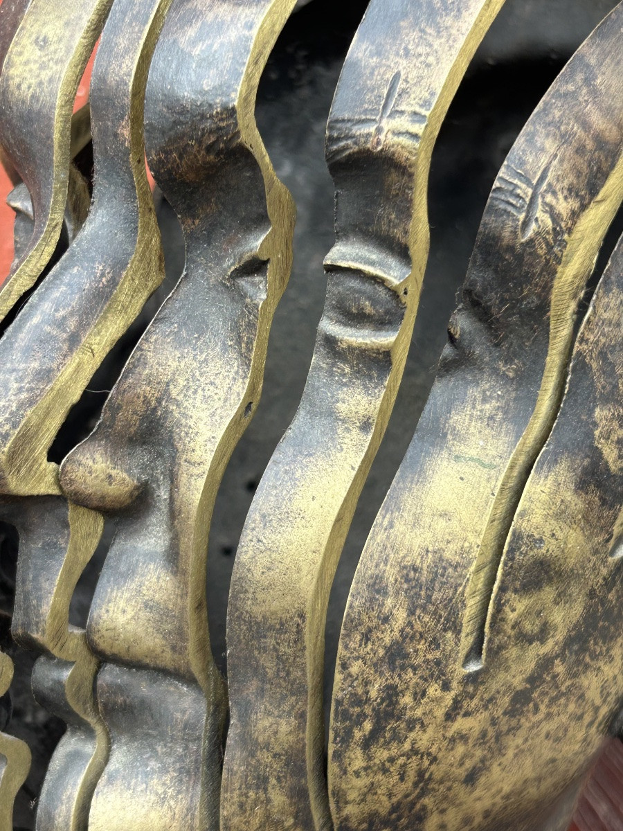 René Hetzel (1902-1972) Bust - Head In Cut Bronze - Susse Frères Foundry-photo-7