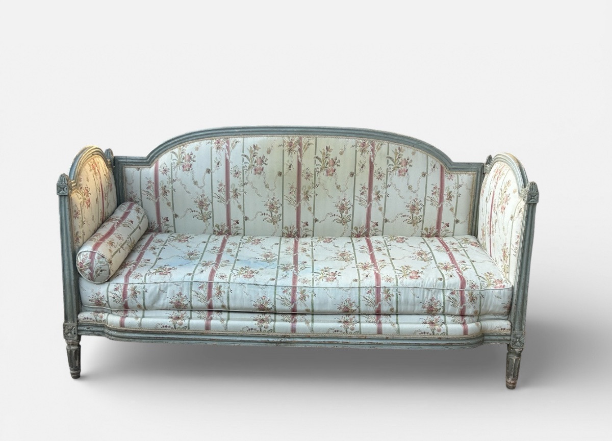 Louis XVI Period Alcove Bed - Bench - Daybed - 18th Century, Original Lacquer -photo-2