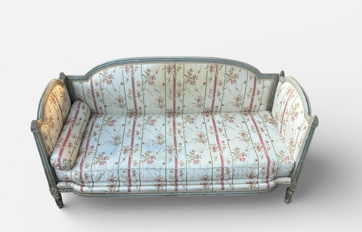 Louis XVI Period Alcove Bed - Bench - Daybed - 18th Century, Original Lacquer -photo-3