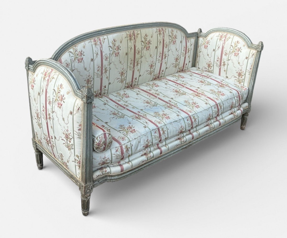 Louis XVI Period Alcove Bed - Bench - Daybed - 18th Century, Original Lacquer -photo-4