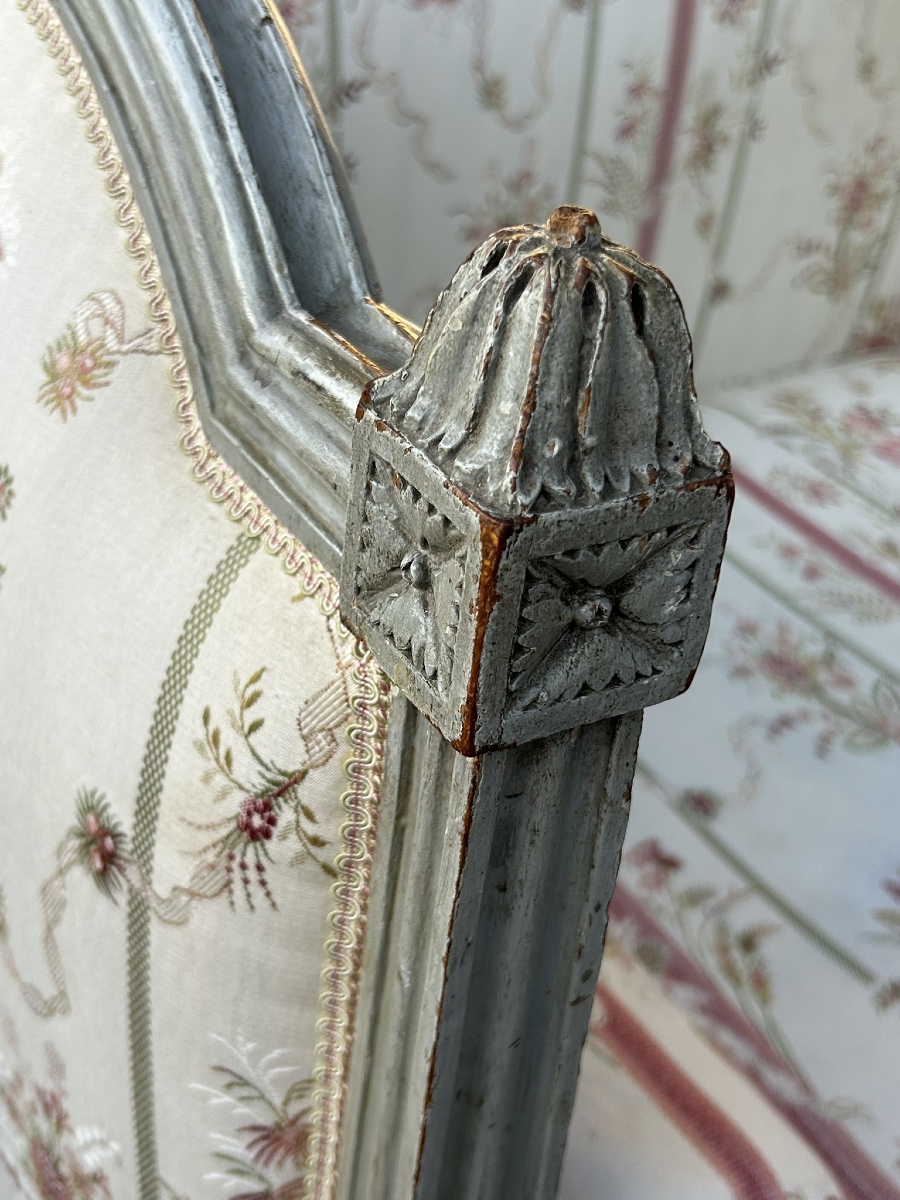 Louis XVI Period Alcove Bed - Bench - Daybed - 18th Century, Original Lacquer -photo-8