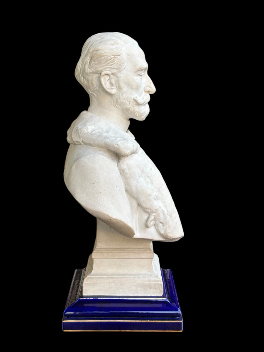Marie Francois Sadi Carnot (1837-1894) Sèvres Porcelain Bust, 1890, Sculptor H. Chapu -photo-2