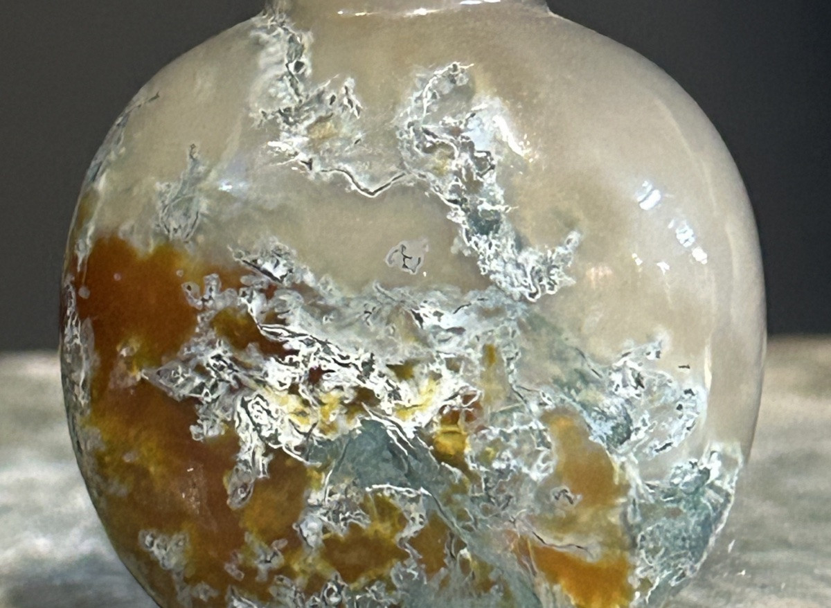 Chinese Moss Agate Snuff Bottle, Late 19th Or Early 20th Century - China -photo-8