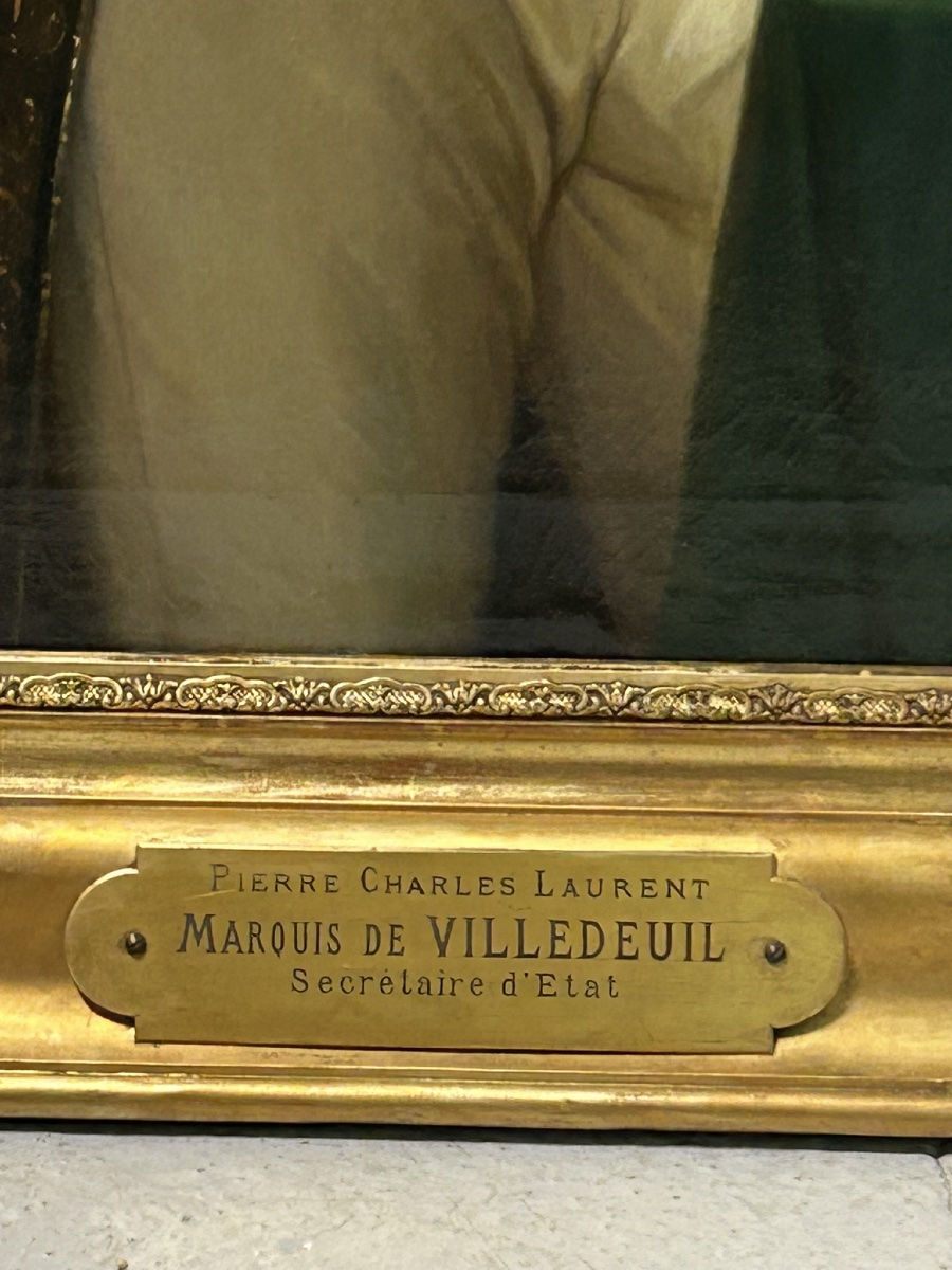 Charles Alexandre Crauk (1819-1905) Portrait Of Pierre Charles Laurent, Marquis De Villedeuil -photo-4