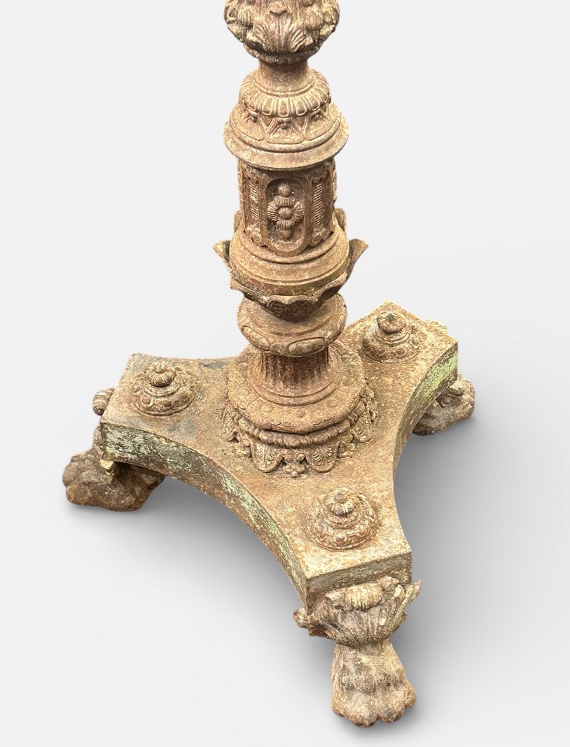 Cast Iron Church Or Chapel Lectern In The Neo-gothic Style, Mid-19th Century, H 190 Cm-photo-2