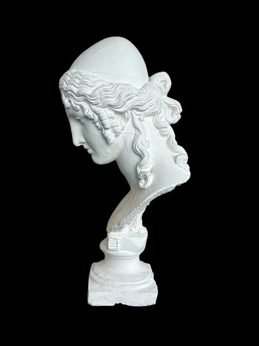 Helen Of Troy, Large Plaster Bust After Antonio Canova (1757-1822), Early 20th Century, H 66 Cm-photo-3