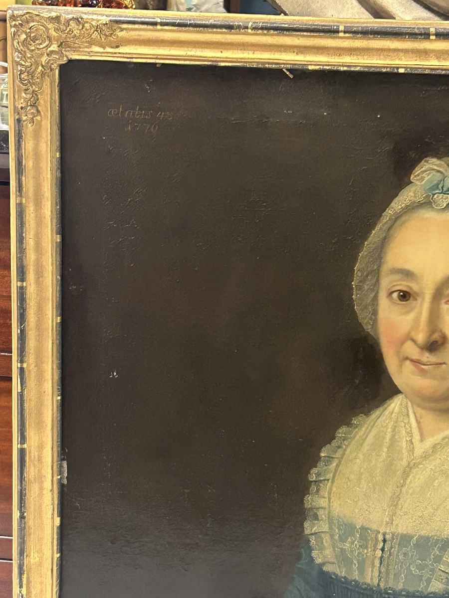  Portrait Of Madame Joh Jac Schmitz, Painted In 1776 At The Age Of 48, Oil On Canvas, German School -photo-4