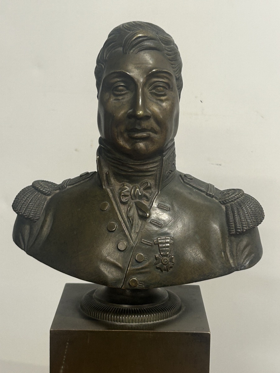 Bronze Bust Of Marshal Of The Empire, Early 19th Century - Napoleon Bonaparte - First Empire -photo-2