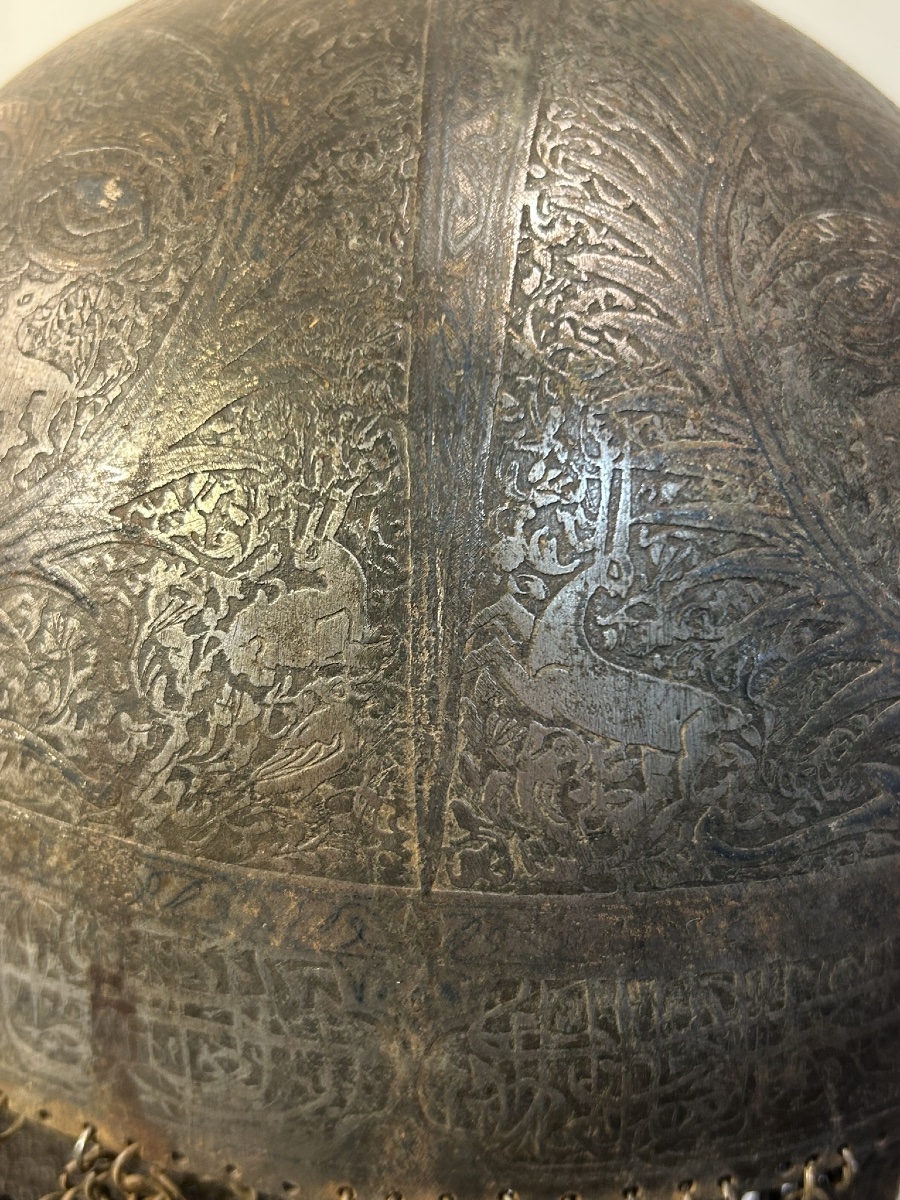 Oriental Helmet, Kulha Khud - Ottoman Empire - Turkish - Qajar - Iran - Persia, 19th Century -photo-2