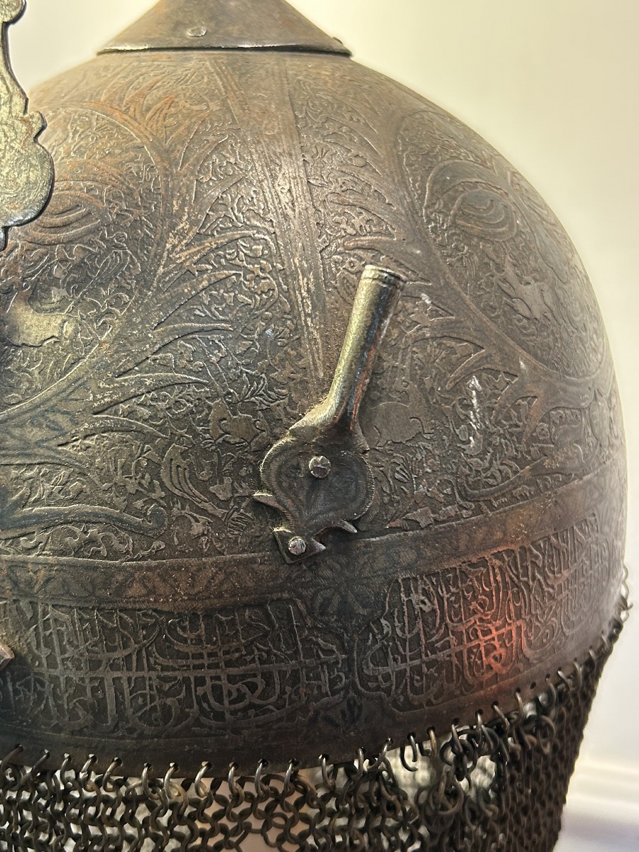 Oriental Helmet, Kulha Khud - Ottoman Empire - Turkish - Qajar - Iran - Persia, 19th Century -photo-7