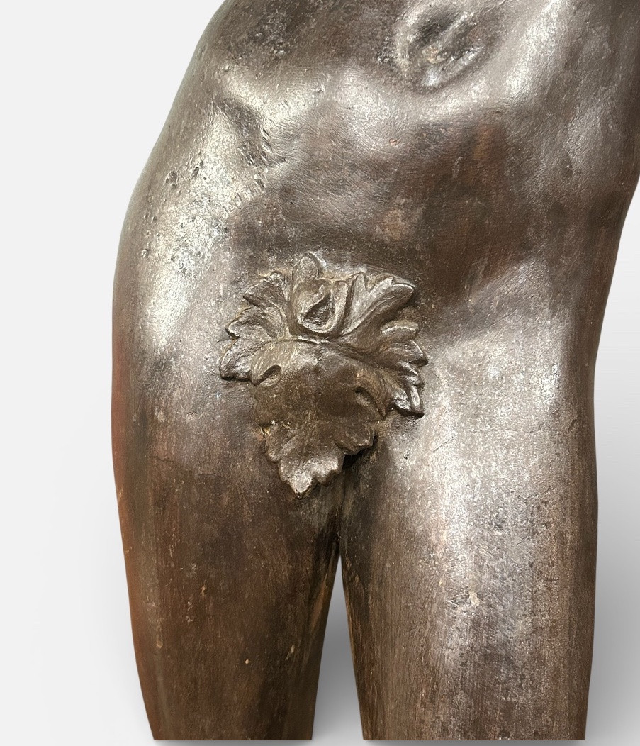 Apollino ou Apollon Médicis importante sculpture en fonte d’époque XIXéme antique - H 150 cm -photo-2