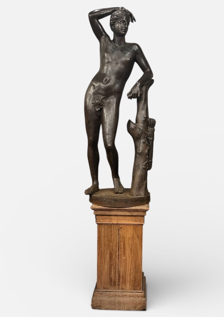Apollino ou Apollon Médicis importante sculpture en fonte d’époque XIXéme antique - H 150 cm 
