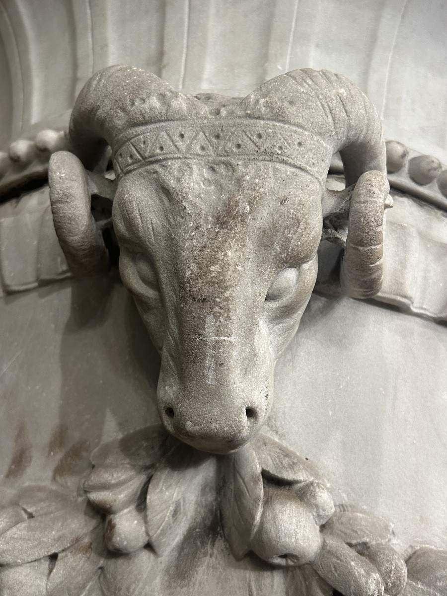 Important vase en marbre d’époque fin XVIIIème ou début XIXéme H 105 cm-photo-4