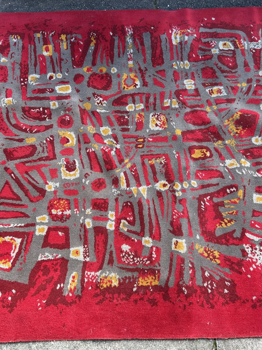 Robert WOGENSKY ( 1919-2019) tapis des années 1970 dimensions 3 x 2 m-photo-3