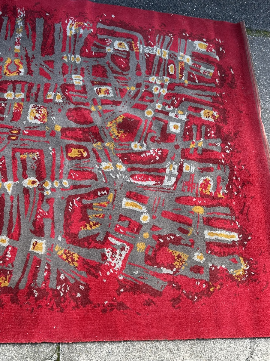 Robert WOGENSKY ( 1919-2019) tapis des années 1970 dimensions 3 x 2 m-photo-4